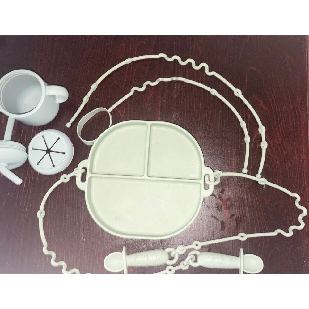 Silicone Baby Feeding Set, Baby Weaning Supplies, Eating Essentials Utensils ...